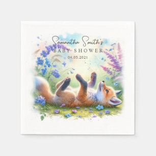 Servilleta De Papel Cute Woodland Baby Baby Shower Napkin