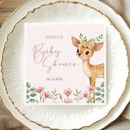 Servilleta De Papel Cute Woodland Deer Baby Shower