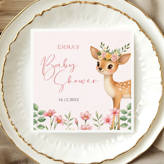 Servilleta De Papel Cute Woodland Deer Baby Shower