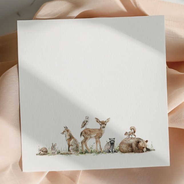 Servilleta De Papel Cute Woodland Forest Animals Baby Shower Napkins (Subido por el creador)