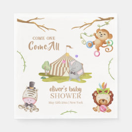 Servilleta De Papel Cute Woodland Safari Animal Circus Baby Shower