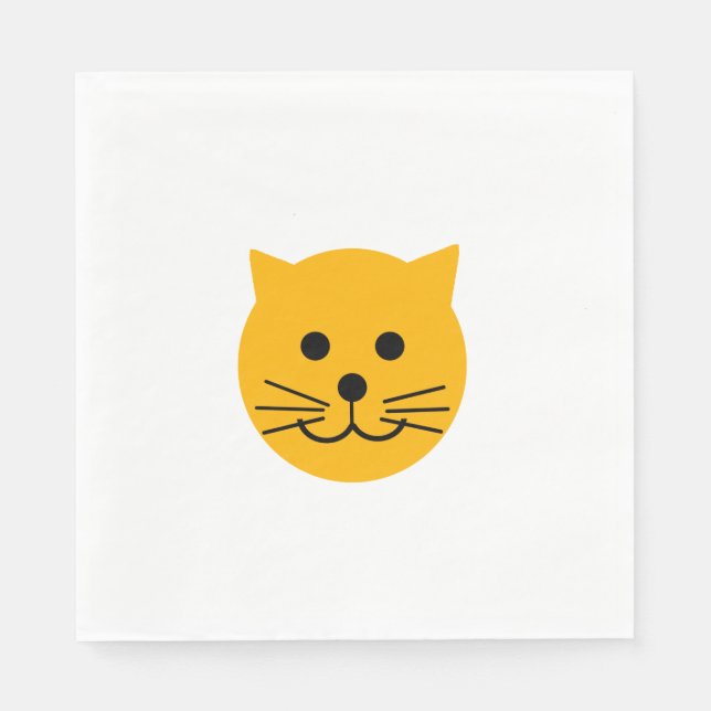 Servilleta De Papel Cute yellow cat (Anverso)