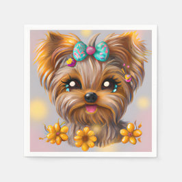 Servilleta De Papel Cute Yorkie Kawaii Puppy