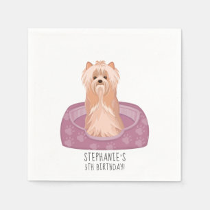 Servilleta De Papel Cute Yorkshire Terrier Birthday Napkins