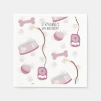 Cute Yorkshire Terrier Birthday Napkins