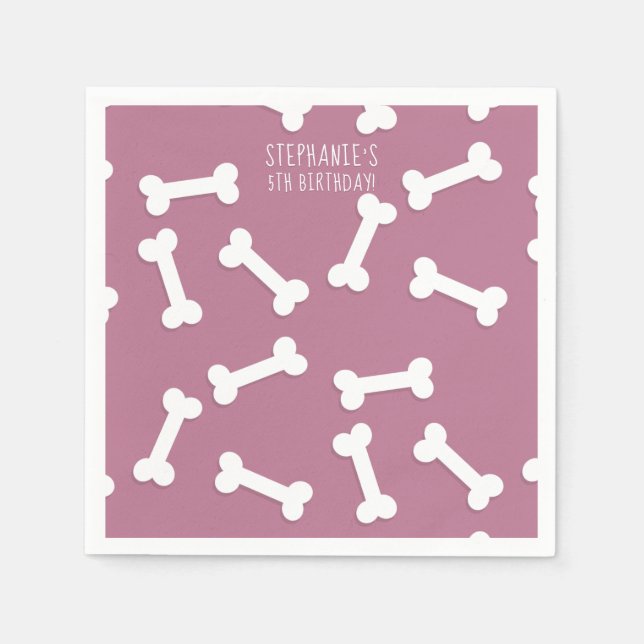 Servilleta De Papel Cute Yorkshire Terrier Birthday Napkins (Anverso)