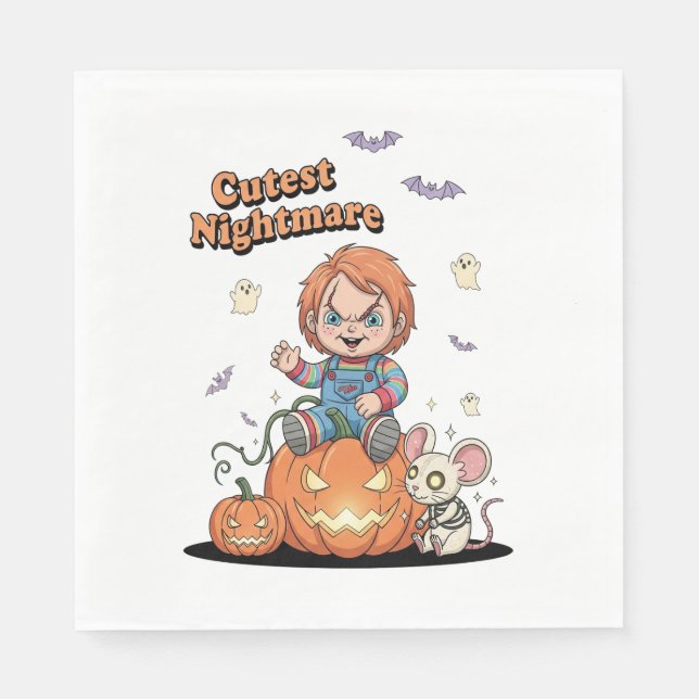 Servilleta De Papel Cutest Nightmare Chucky Halloween (Anverso)