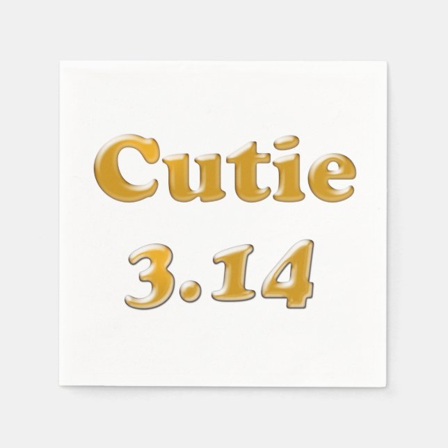 Servilleta De Papel Cutie 3.14 Pi Day (Anverso)
