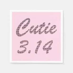 Servilleta De Papel Cutie 3.14 Pi Day Pink