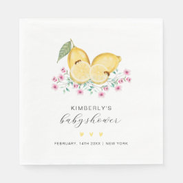 Servilleta De Papel Cutie Cutie Lemon Citrus Baby Shower