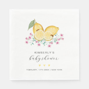 Servilleta De Papel Cutie Cutie Lemon Citrus Baby Shower