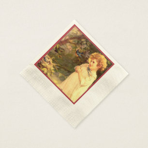 Servilleta De Papel Cutie del Victorian con los pájaros