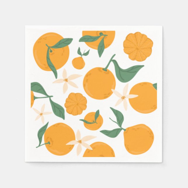 Servilleta De Papel Cutie Naranja Mandarin Tangerine Clementine (Anverso)