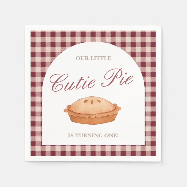 Servilleta De Papel Cutie Pie Baby Shower Napkin (Anverso)