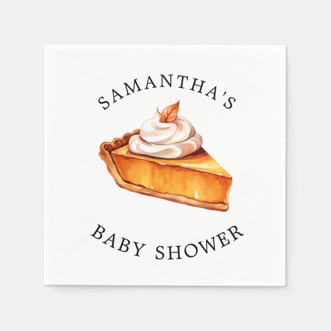 Servilleta De Papel Cutie Pimpkin Fall Baby Shower (Anverso)