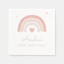 Cuto acuarela Arcoiris Chica rosado Cumpleaños