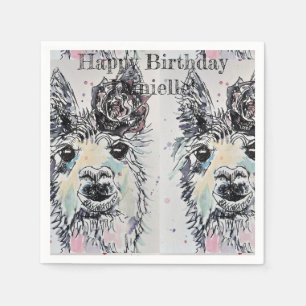 Servilleta De Papel Cuto Alpacca Llama Animal Decoración Serviette