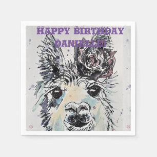 Servilleta De Papel Cuto Alpacca Llama Animal Decoración Serviette