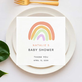Servilleta De Papel Cuto arcoiris Baby Shower elegancia simple
