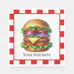 Servilleta De Papel Cuto cocinar fuera hamburguesa personalizable fies
