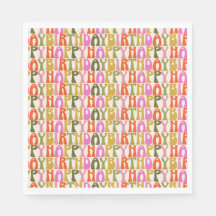 Cuto colorido Retro Feliz Cumpleaños Patrón de tex