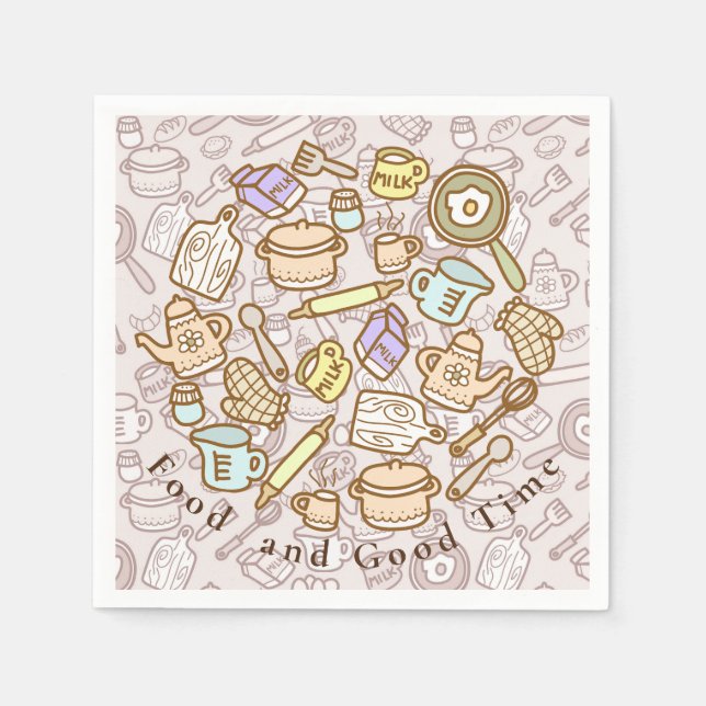 Servilleta De Papel Cuto de cocina marrón (Anverso)