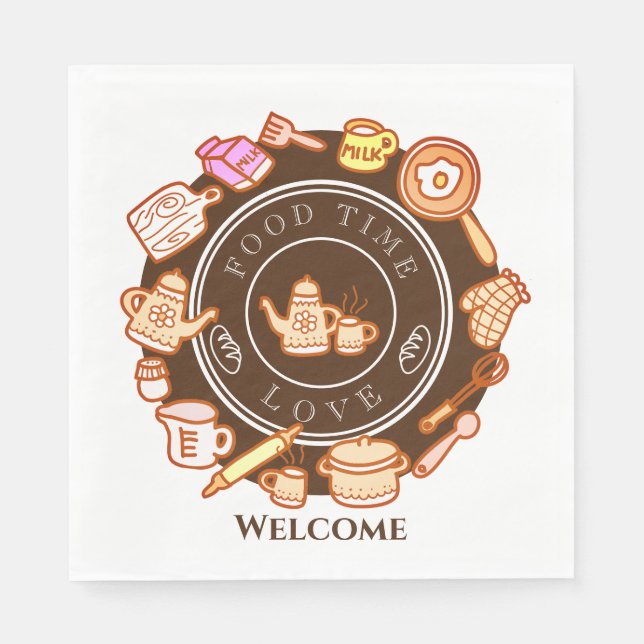 Servilleta De Papel Cuto de cocina marrón (Anverso)