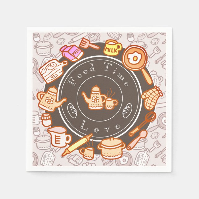 Servilleta De Papel Cuto de cocina marrón (Anverso)