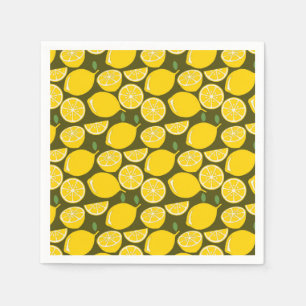 Servilleta De Papel Cuto de diversión moderno amarillo limón