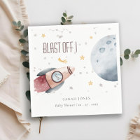 Cuto espacio exterior Starry Planet Rocket Baby Sh