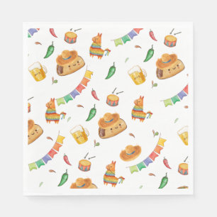 Servilleta De Papel Cuto Rústico Fiesta Taco Sobre Baby Shower