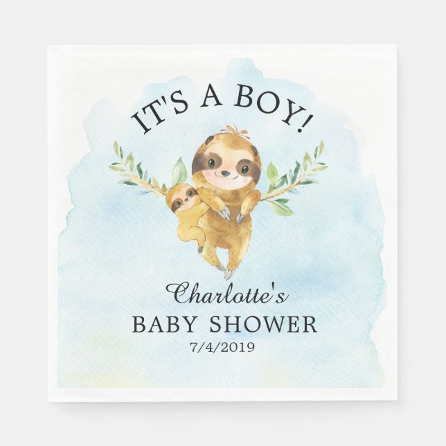 Servilleta De Papel Cuto Slote Boy Baby Shower Paper Napkins