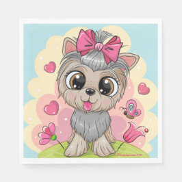 Servilleta De Papel Cutto Fiesta de cachorros Napkins - Set de 50 - Re