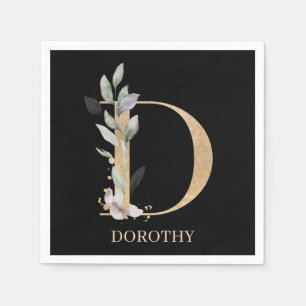 Servilleta De Papel D Toallas personalizadas de Monograma Floral