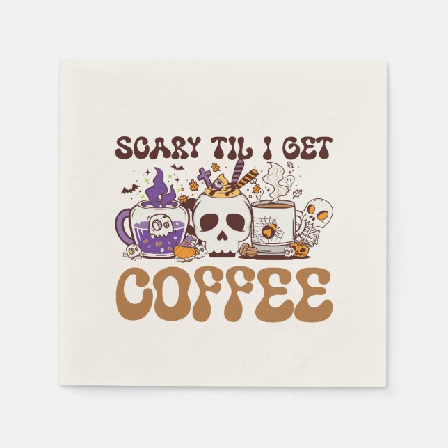 Servilleta De Papel Da miedo hasta que me dé café (Anverso)