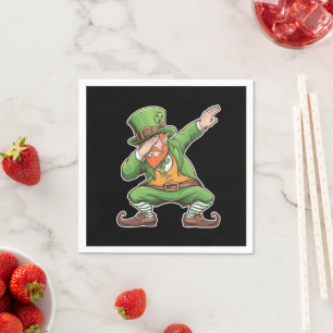 Servilleta De Papel Dab Dabbing Leprechaun en verde