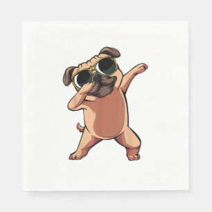 Servilleta De Papel Dabbing Dab Pug Dog Mascotas bailan pipa animal