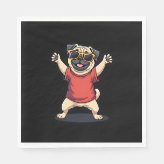 Servilleta De Papel Dabbing Dab Pug Dog Mascotas bailan pipa animal