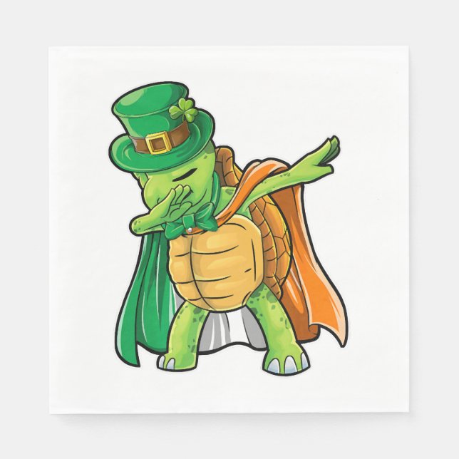 Servilleta De Papel Dabbing Turds St Patricks Day Boys Leprechaun (Anverso)