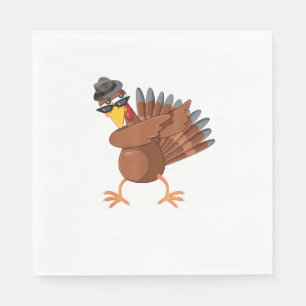 Servilleta De Papel Dabbing Turkey Shirt Acción de Gracias niños hombr