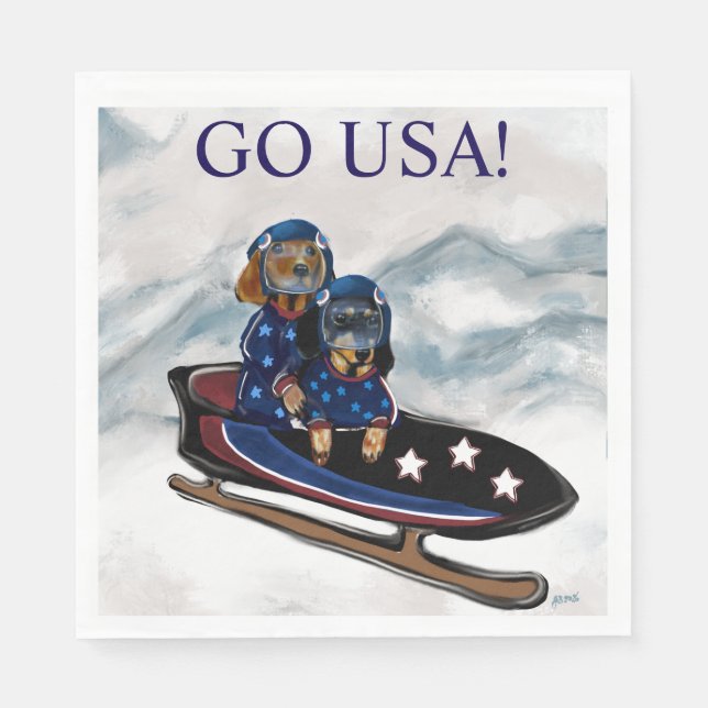 SERVILLETA DE PAPEL DACHSHUND  (Anverso)