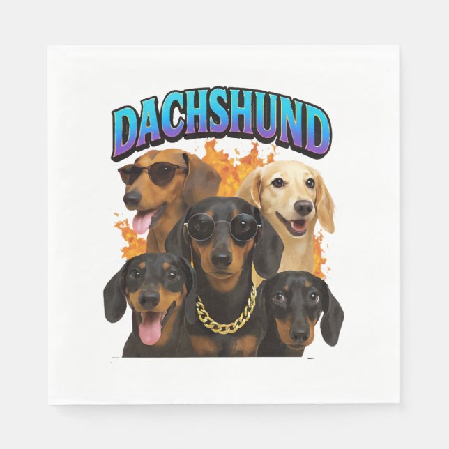 Servilleta De Papel Dachshund  (Anverso)