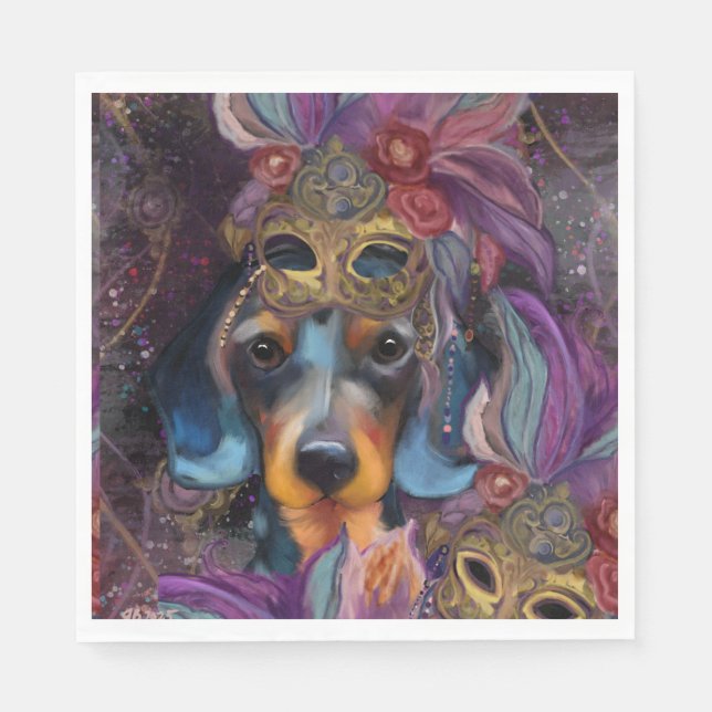 Servilleta De Papel  Dachshund       (Anverso)