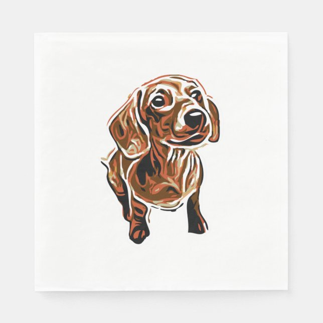 Servilleta De Papel Dachshund 1 (Anverso)