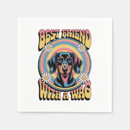 Servilleta De Papel Dachshund Best Friend With A Wag