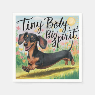 Servilleta De Papel Dachshund Cuerpo Pequeño, Gran Espíritu