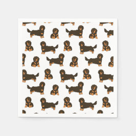 Servilleta De Papel Dachshund de cabello largo