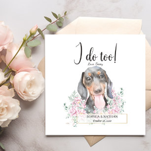 Servilleta De Papel Dachshund Dog Boda Cocktail Napkins