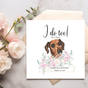 Servilleta De Papel Dachshund Dog Boda Cocktail Napkins