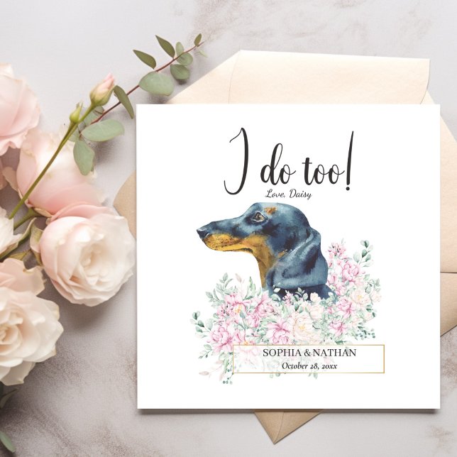 Servilleta De Papel Dachshund Dog Boda Cocktail Napkins (Subido por el creador)